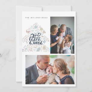Tarjeta Festiva Navidades de fotografía de la familia Nordic Merry