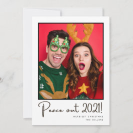 Tarjeta Festiva Navidades de fotografía de la pareja de diversión