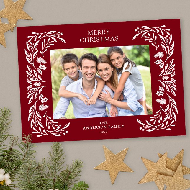 Tarjeta Festiva Navidades de fotografía de la vegetación del invie (Subido por el creador)