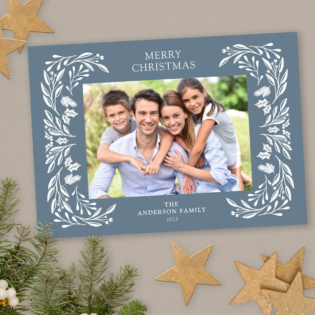 Tarjeta Festiva Navidades de fotografía de la vegetación del invie (Subido por el creador)
