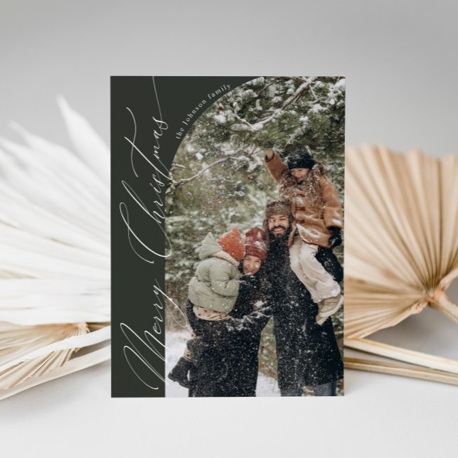 Tarjeta Festiva Navidades de fotografía de media arco de escritura (Subido por el creador)
