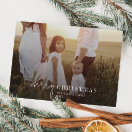 Tarjeta Festiva Navidades de fotografía de Moda moderna superpuest