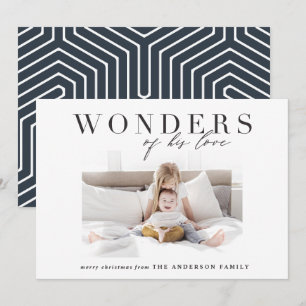 Tarjeta Festiva Navidades de fotografía de moda religiosa moderna