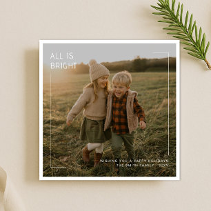 Tarjeta Festiva Navidades de fotografía de niños de familia modern