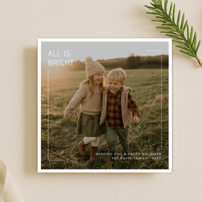 Tarjeta Festiva Navidades de fotografía de niños de familia modern (Subido por el creador)