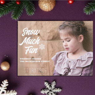 Tarjeta Festiva Navidades de fotografía de niños divertidos