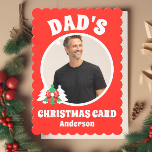 Tarjeta Festiva Navidades de fotografía de papá personalizado