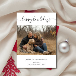 Tarjeta Festiva Navidades de fotografía de perro de los días de la