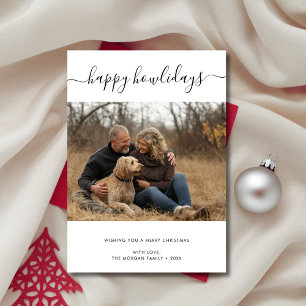 Tarjeta Festiva Navidades de fotografía de perro de los días de la