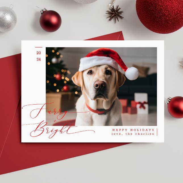 Tarjeta Festiva Navidades de fotografía de perro Mascota alegres y (Subido por el creador)