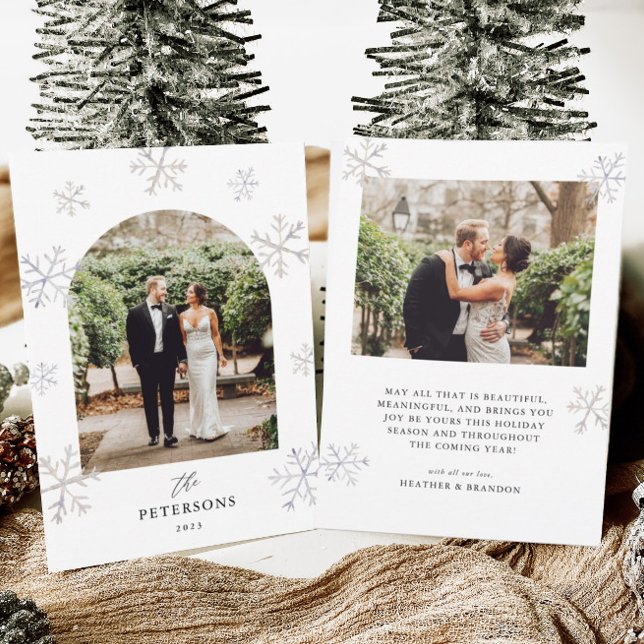 Tarjeta Festiva Navidades de fotografía de recién casados en festi (Subido por el creador)
