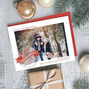 Tarjeta Festiva Navidades de fotografía de reno lindo