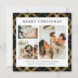 Tarjeta Festiva Navidades de fotografía de tipografía clásica de o