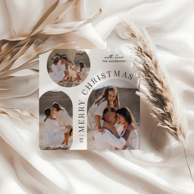 Tarjeta Festiva Navidades de fotografía de tipografía moderna (Subido por el creador)