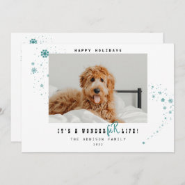 Tarjeta Festiva Navidades de fotografía de un Mascota de WonderFUR
