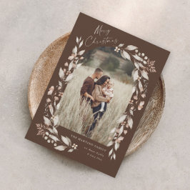 Tarjeta Festiva Navidades de fotografía del Arco de Flores Silvest