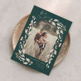 Tarjeta Festiva Navidades de fotografía del Arco de Flores Silvest