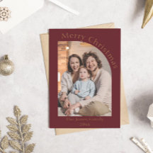 Navidades de fotografía del Arco Moderno Rojo y Or