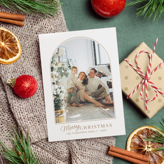 Tarjeta Festiva Navidades de fotografía del Arco Rústico minimalis (Subido por el creador)