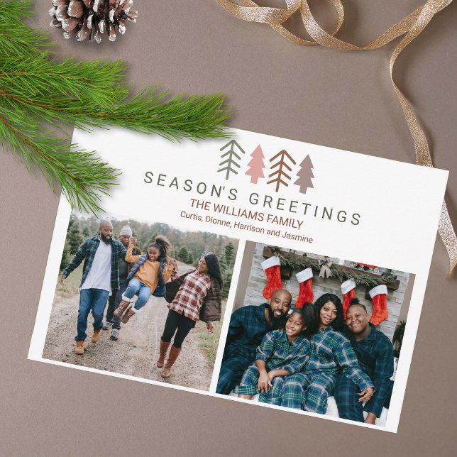 Tarjeta Festiva Navidades de fotografía del capataz Personalizado  (Send Holiday Cheer to Family and friends far and near with this simple but cute card.)