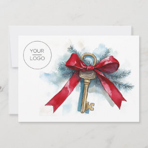 Tarjeta Festiva Navidades de fotografía del equipo inmobiliario co