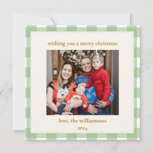 Tarjeta Festiva Navidades de fotografía del Personalizado Cute Gre