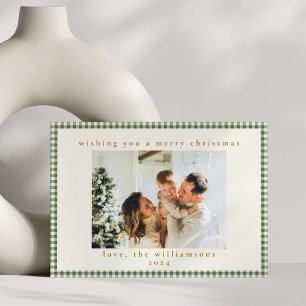 Tarjeta Festiva Navidades de fotografía del Personalizado Cute Gre