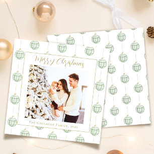 Tarjeta Festiva Navidades de fotografía del Personalizado Cute Gre