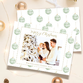 Tarjeta Festiva Navidades de fotografía del Personalizado Cute Gre