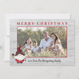 Tarjeta Festiva Navidades de fotografía del Personalizado Cute Lum
