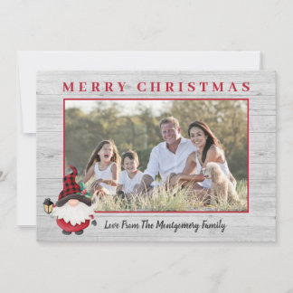 Tarjeta Festiva Navidades de fotografía del Personalizado Cute Lum