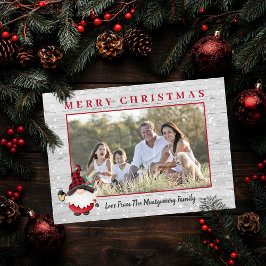 Tarjeta Festiva Navidades de fotografía del Personalizado Ruso Lum