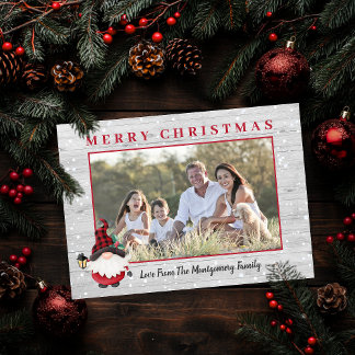 Tarjeta Festiva Navidades de fotografía del Personalizado Ruso Lum