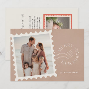Tarjeta Festiva Navidades de fotografía del sello Boho Beige 2