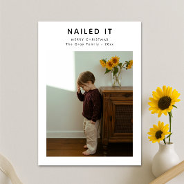 Tarjeta Festiva Navidades de fotografía divertidos de la familia m