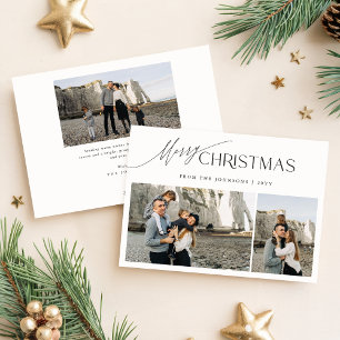Tarjeta Festiva Navidades de fotografía elegantes de moda