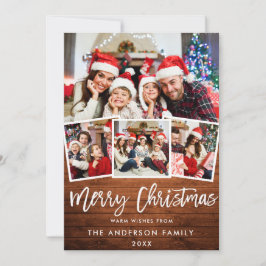 Tarjeta Festiva Navidades de fotografía Estrella 4 de guion de pin