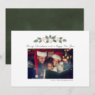 Tarjeta Festiva Navidades de fotografía Familia festiva botánica