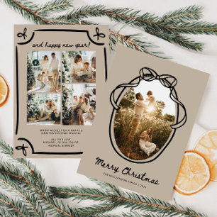Tarjeta Festiva Navidades de fotografía familiares captados por la