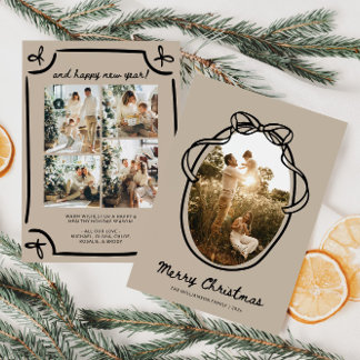 Tarjeta Festiva Navidades de fotografía familiares captados por la