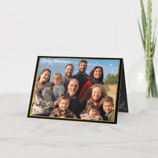 Tarjeta Festiva Navidades de fotografía familiares con elementos G