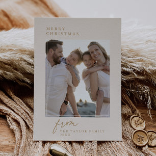 Tarjeta Festiva Navidades de fotografía familiares de la familia D
