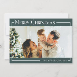Tarjeta Festiva Navidades de fotografía familiares de Personalizad