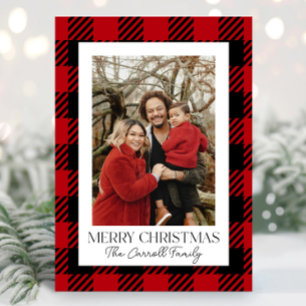 Tarjeta Festiva Navidades de fotografía familiares de Personalizad