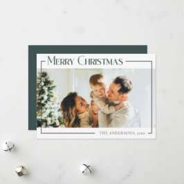 Tarjeta Festiva Navidades de fotografía familiares de Personalizad