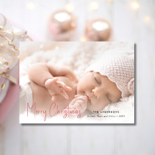 Tarjeta Festiva Navidades de fotografía familiares modernos
