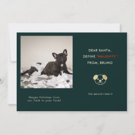 Tarjeta Festiva Navidades de fotografía graciosos Mascotas