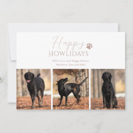 Tarjeta Festiva Navidades de fotografía mascota Dog 3