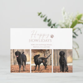 Tarjeta Festiva Navidades de fotografía mascota Dog 3