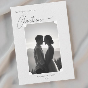 Tarjeta Festiva Navidades de fotografía minimalistas modernos